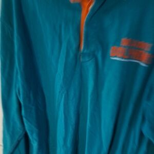 Gridiron Classic 1980’s Unisex Miami Dolphins Rugby Style Shirt - Xlarge